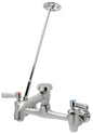 Zurn® AquaSpec® Z843M1-RC Sink Faucet With Pail Hook and Brace, Wall Mount, 2 Handles, 7-1/4 to 8-3/4 in Center, Polished Chrome
