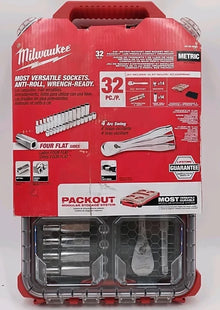 32pc 3/8" Metric Ratchet and Socket Set with PACKOUT™ Low-Profile Compact Organizer