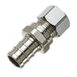 1/2 x 3/8" Straight Adapter - Brass - PEX x C Compression