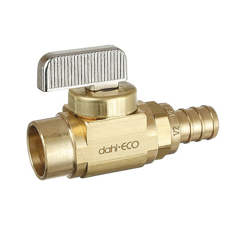 1/2" Stops Lead-Free Isolation Straight Ball Valve - Brass