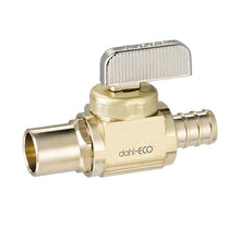 dahl mini-ball™ 521-23-PX3 Lead-Free Straight Ball Valve, 1/2 in Nominal, Male Solder x PEX End Style, Brass Body