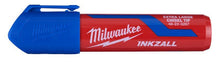 INKZALL (12) Extra Large Chisel Tip Blue Marker