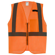 Class 2 High Visibility Orange Safety Vest - S/M