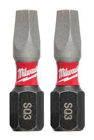 SHOCKWAVE™ Impact Duty 1" Square Recess #3 Insert Bits (2 PK)
