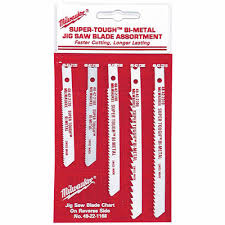5 Pc U-Shank Bi-Metal Jig Saw Blade Set