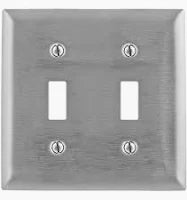 2 GANG SS SWITCH PLATE