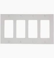 4-GANG DECORA WALLPLATE NYLON