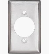 1G SS SGL RECPT WALL PLATE