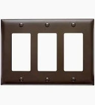 3G BRN DECORA WALL PLATE