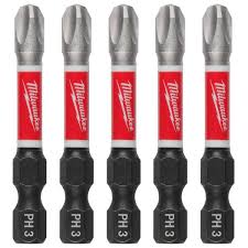 SHOCKWAVE™ Impact Duty 2" Phillips #3 Power Bits (5 PK)