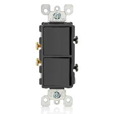 5634E BLK DECORA STACKED SWITC