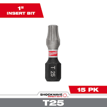SHOCKWAVE™ 1" T25 Impact Bit (15 Contractor PK)