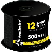 12 THHN WIRE 500 BLK