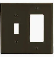 BROWN TOGGLE/GFI WALL PLATE