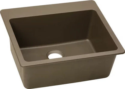 25 Inch Drop-In Sink with E-Granite Construction - Mocha
