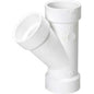 Streamline® 05825 Wye, Fitting/Connector: Wye, 4 in Nominal, Hub End Style, SCH 40/STD, PVC, Domestic