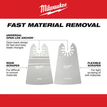 2 PC 2" Rigid and Flexible Scraper Universal Fit Oscillating Multi-Tool Blade Set