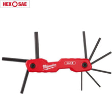9-Key Folding Hex Key Set - SAE