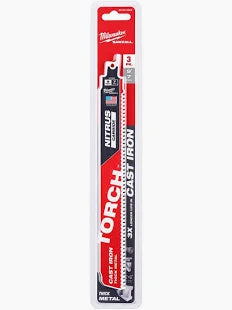 8 TPI TORCH™ with NITRUS™ Carbide SAWZALL® Blade for Cast Iron (3 PK)