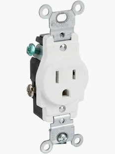 SGL.RECP.SD/WIRE 15 AMP IVORY