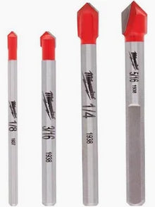 4 PC Glass and Tile Bit Set