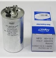 60/5MFD 440V ROUND DUAL RUN CA