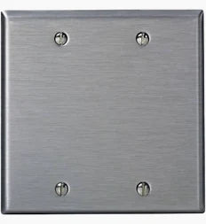 2 GANG SS BLANK PLATE