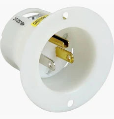 15A 125V FLANGED INLET