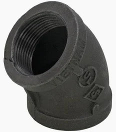 1-1/4 BLACK 45 ELBOW DOM