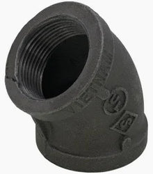 1-1/4 BLACK 45 ELBOW DOM