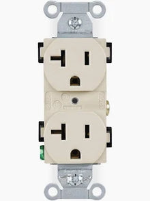 LT ALMND DECORA DUPLEX RECPT