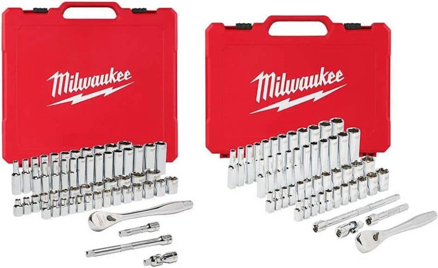 3/8" Drive 56pc Ratchet & Socket Set with FOUR FLAT™ SIDES - SAE & Metric