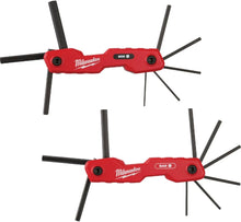 2PC 17-Key Folding Hex Key Sets - SAE/Metric