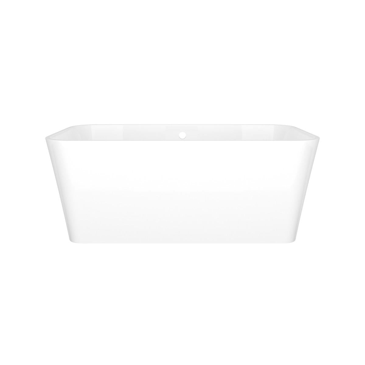 victoria + albert® EDG-N-SW-OF Edge Freestanding Soaking Bathtub, Rectangular Shape, 31-1/2 in W, Gloss White, Import