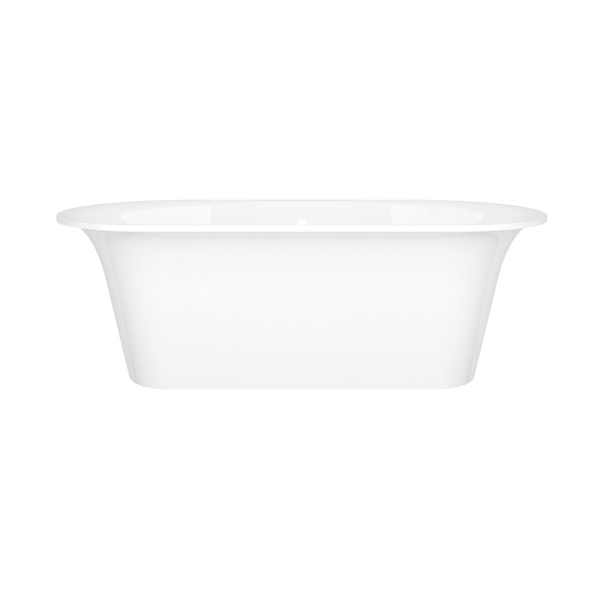 victoria + albert® MON-N-SW-OF Monaco Freestanding Soaking Bathtub, Oval Shape, 31-73/100 in W, Gloss White, Import