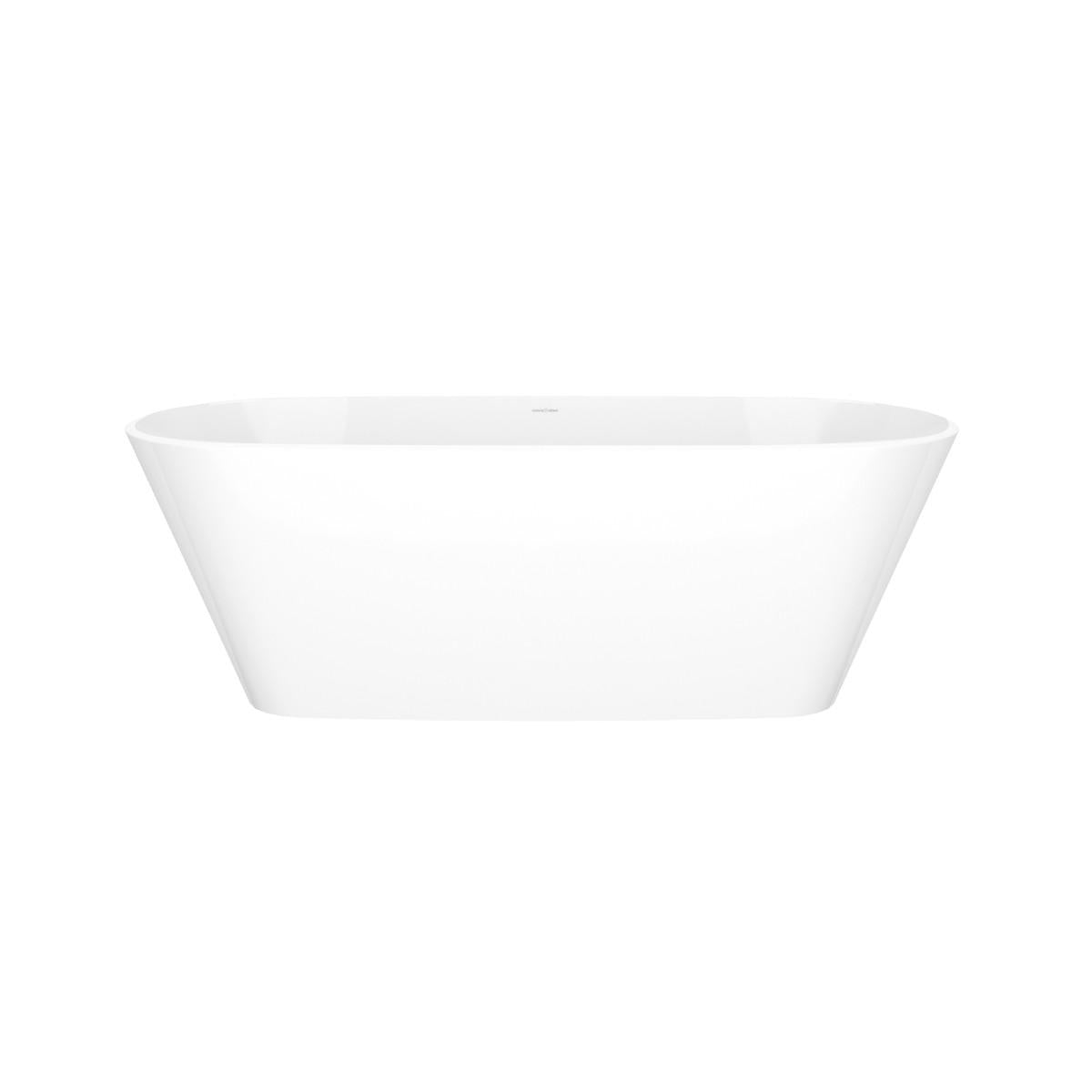 victoria + albert® VE2-N-SW-NO Vetralla 2 Freestanding Soaking Bathtub, Oval Shape, 28-5/8 in W, Gloss White, Import