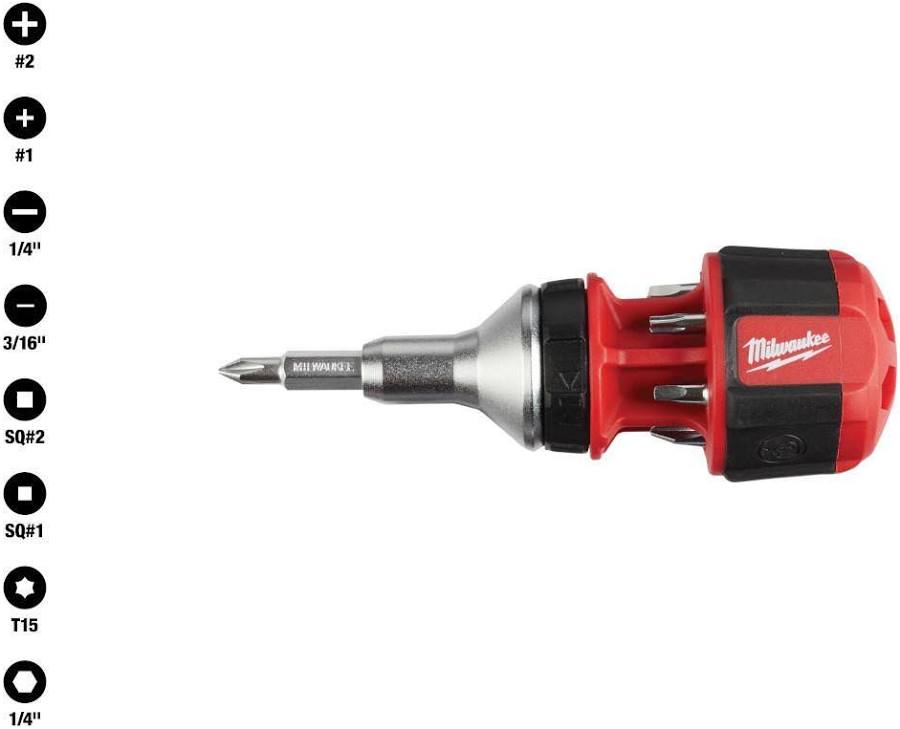8-in-1 Compact Ratcheting Multi-bit Driver